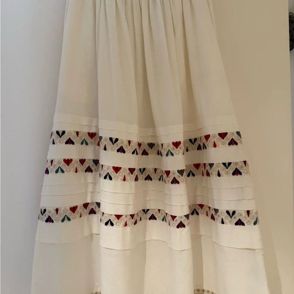 Sea New York Alicia Midi Skirt with Multicolor Embroidery - Picture 2 of 5